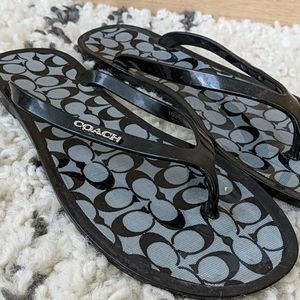Coach black sandals